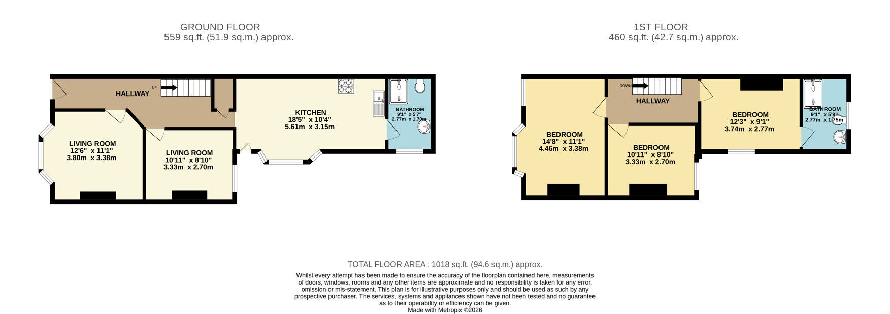 Floorplan of 3 bedroom Mid Terrace House for sale, Melbourne Road, London, E10