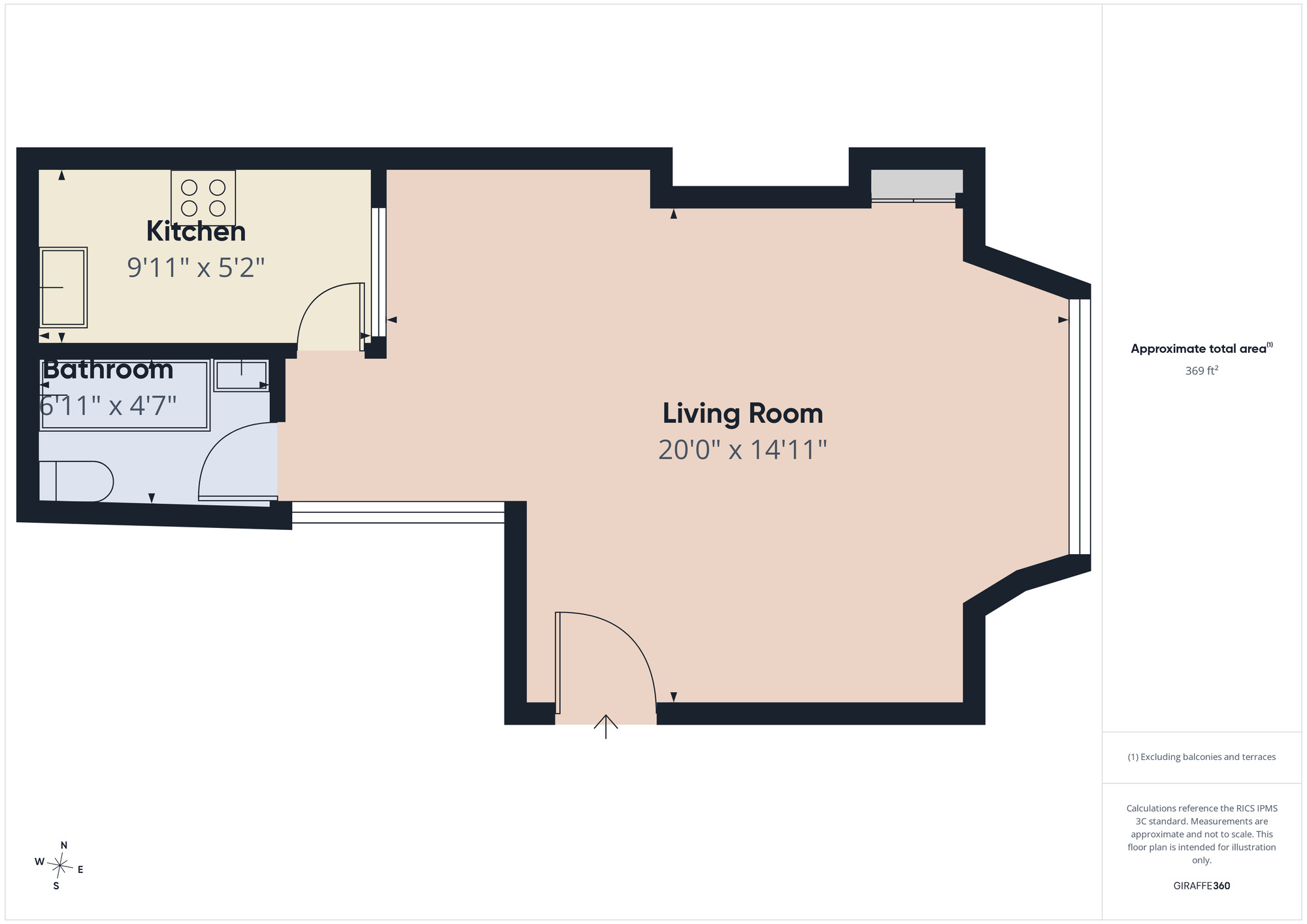 Floorplan of 1 bedroom Flat to rent, Hoe Street, Walthamstow, E17