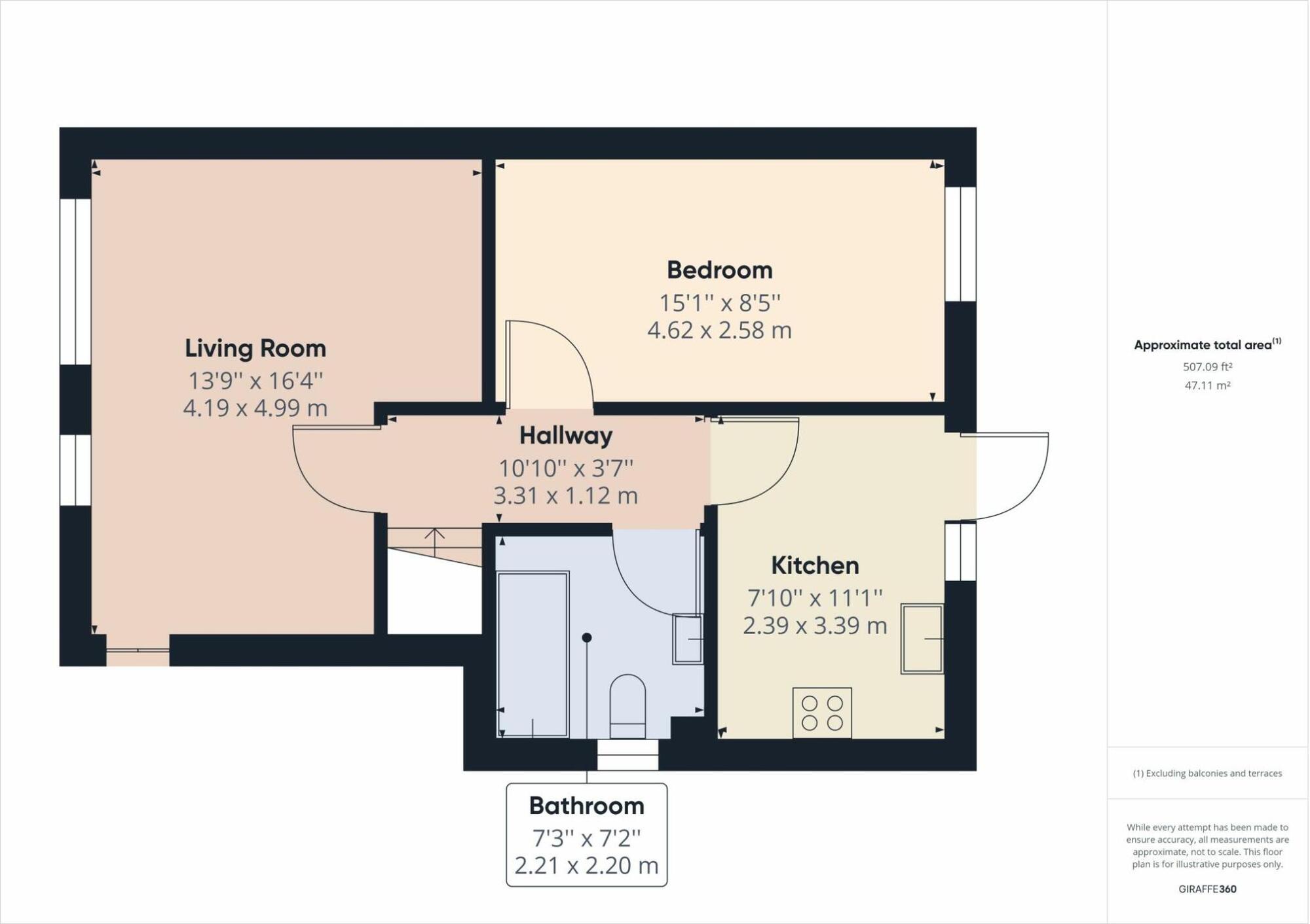 Floorplan of 1 bedroom Flat for sale, Colchester Road, Walthamstow, E17