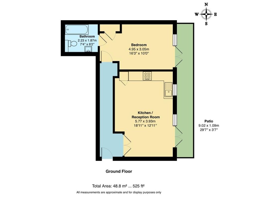 Floorplan of 1 bedroom Flat for sale, Stainforth Road, Walthamstow, E17