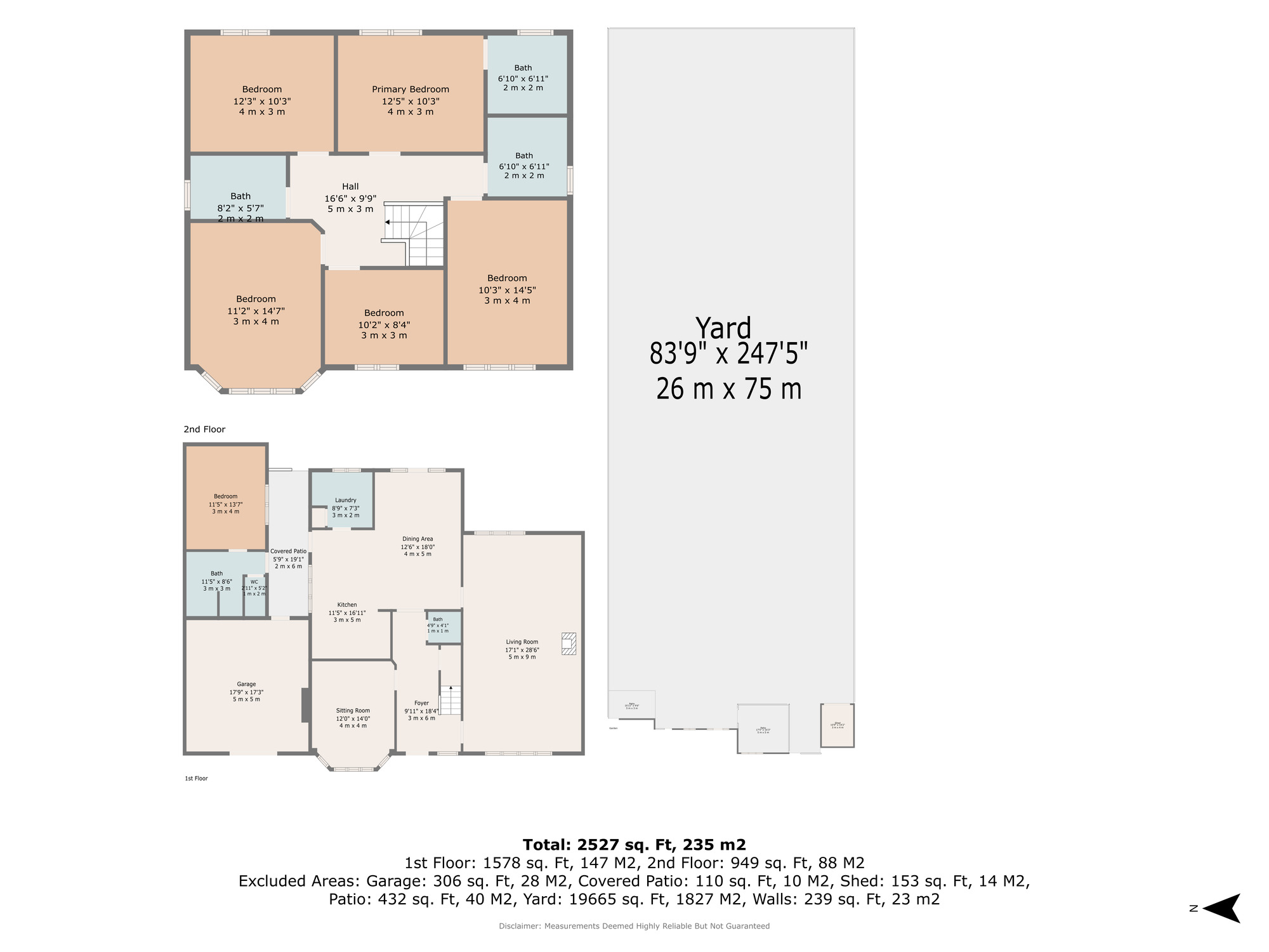 Floorplan of 6 bedroom Detached House for sale, Brighton Road, Lower Kingswood, Surrey, KT20