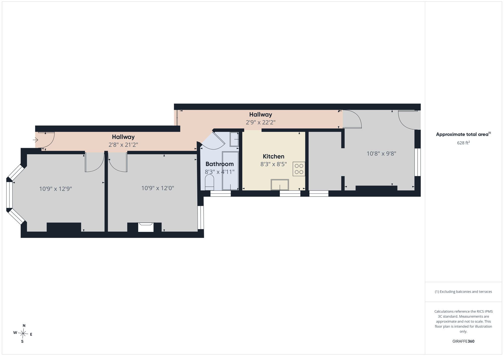 Floorplan of 2 bedroom Flat to rent, Howard Road, Walthamstow, E17