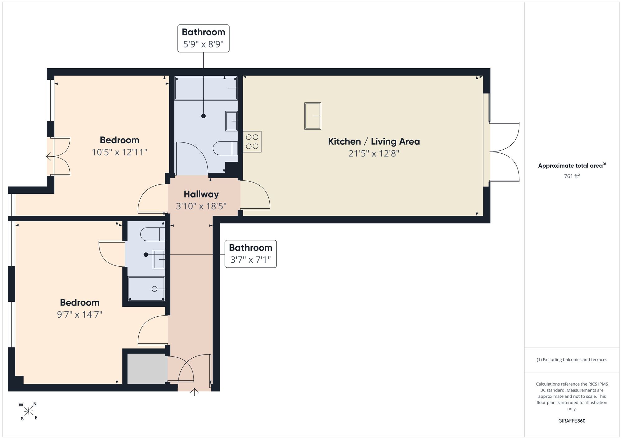 Floorplan of 2 bedroom Flat for sale, Stainforth Road, London, E17