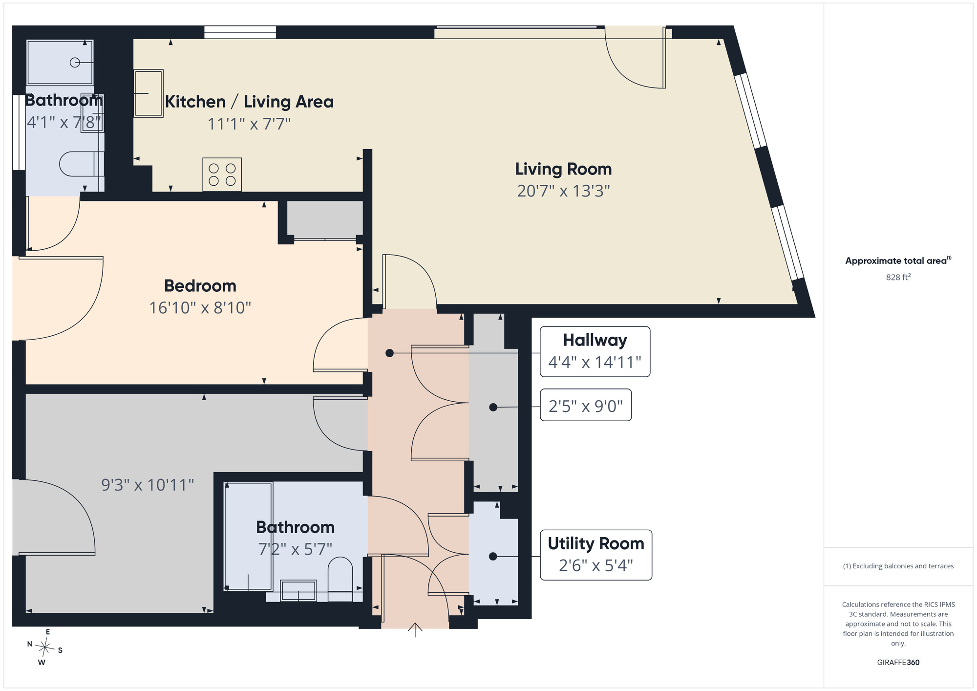 Floorplan of 2 bedroom Flat to rent, Hoe Street, Walthamstow, E17