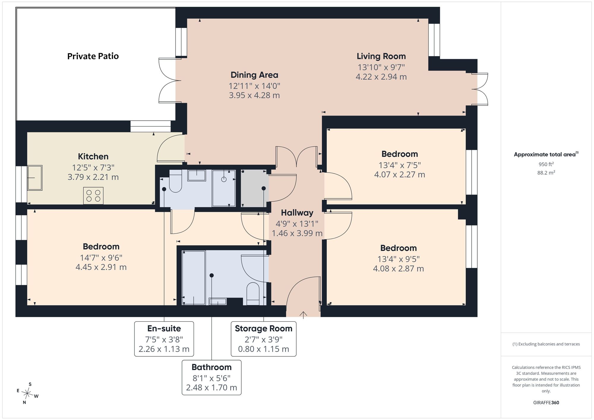 Floorplan of 3 bedroom Flat for sale, Stainforth Road, Walthamstow, E17