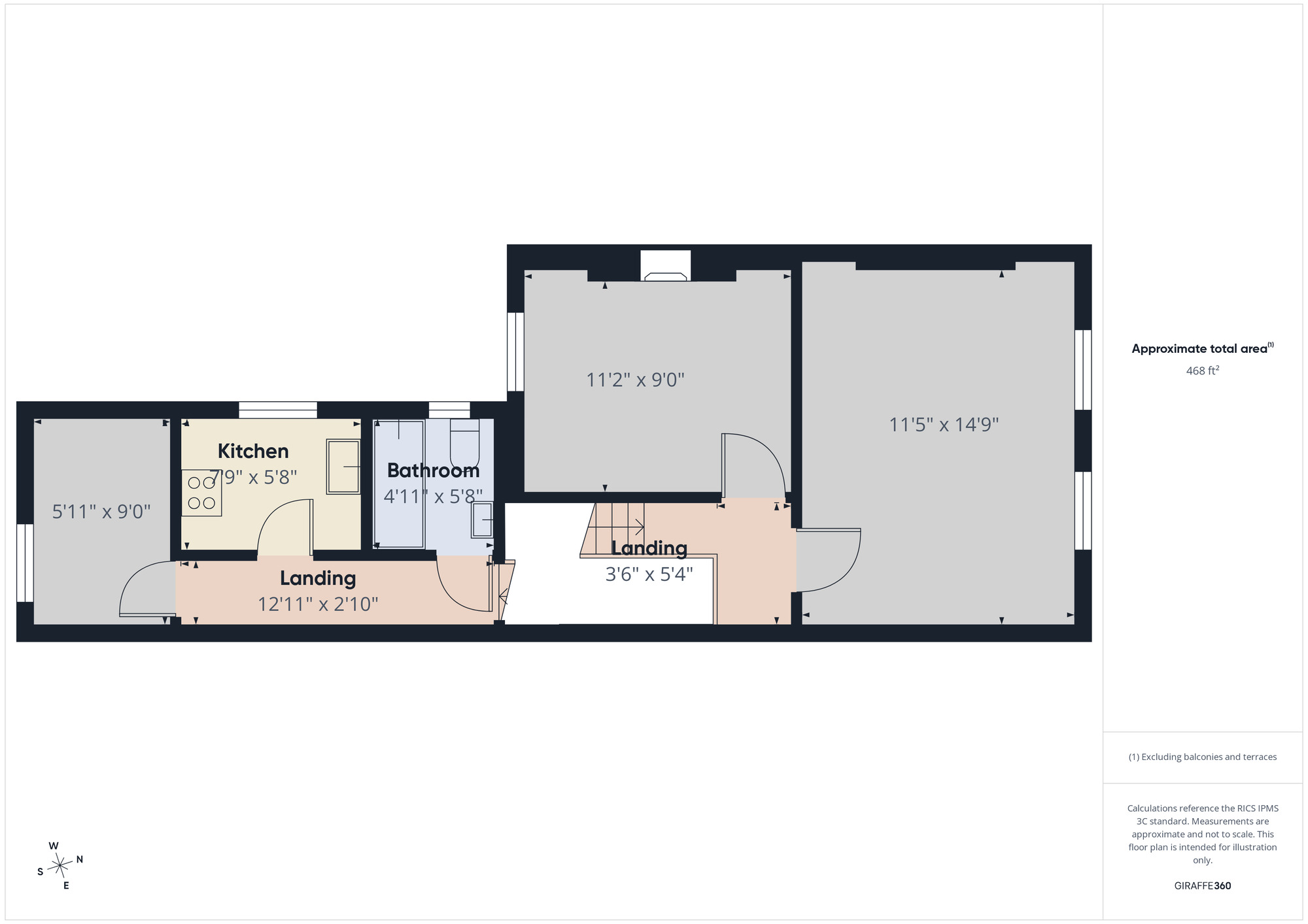 Floorplan of 2 bedroom Flat to rent, Granville Road, South Woodford, E18