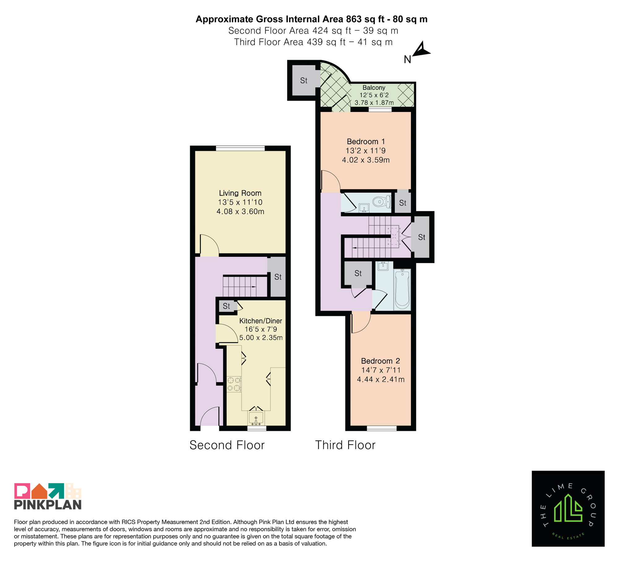 Floorplan of 2 bedroom Flat for sale, Talbot Walk, Church Road, London, NW10