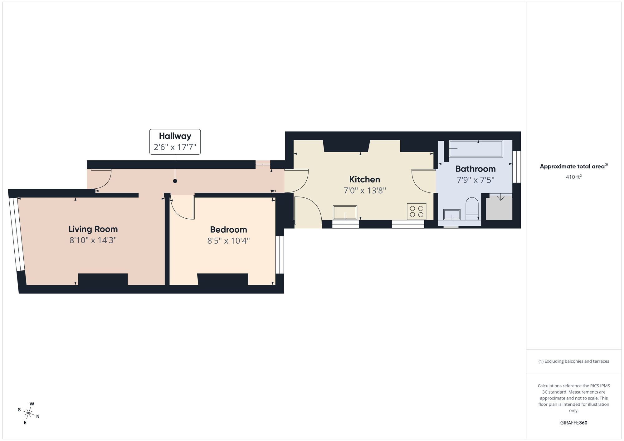 Floorplan of 1 bedroom Flat for sale, Waverley Road, Walthamstow, E17