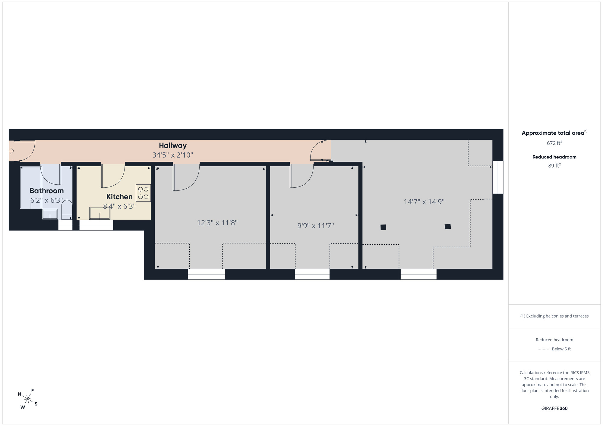 Floorplan of 2 bedroom Flat to rent, Grosvenor Park Road, Walthamstow, E17