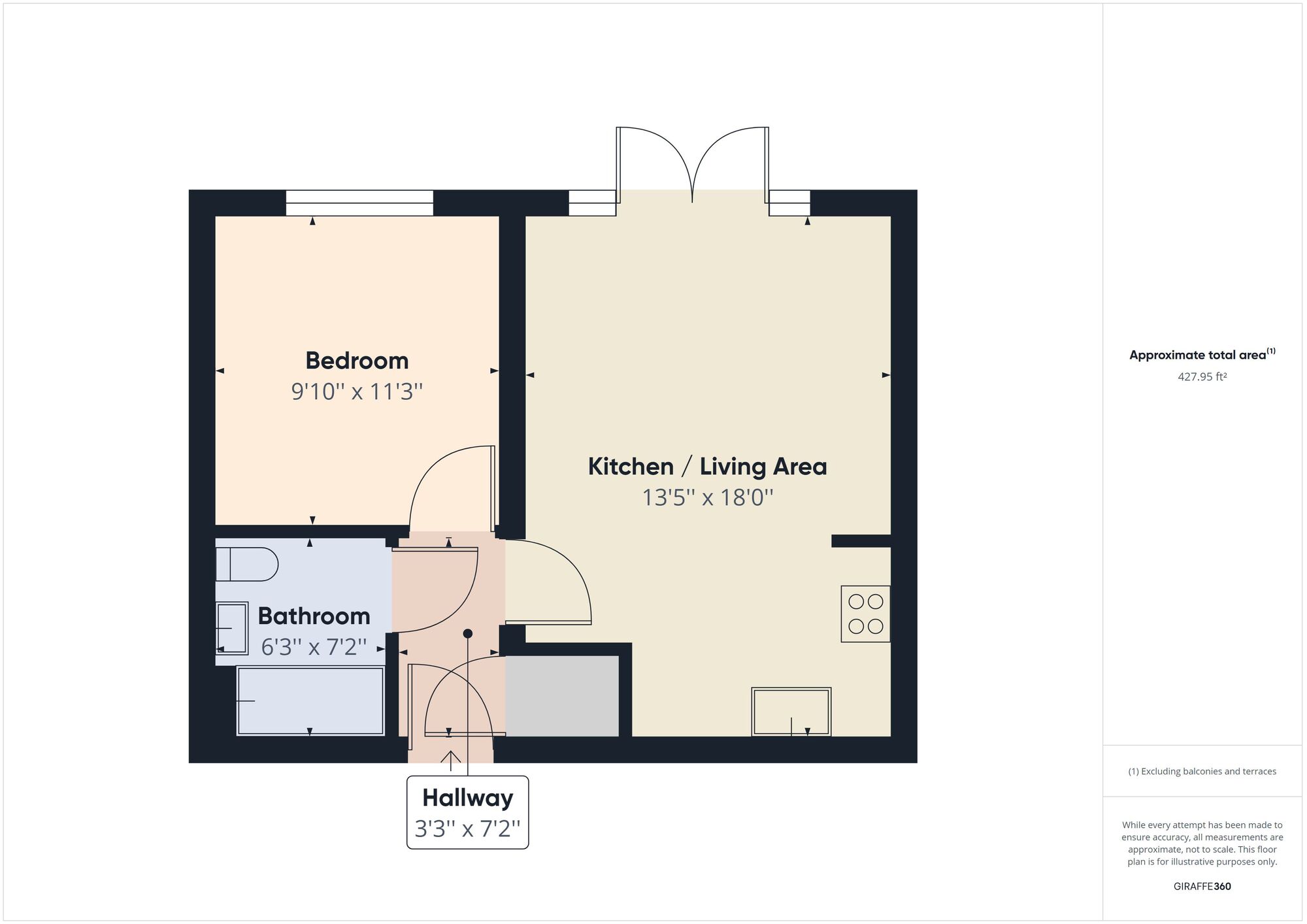 Floorplan of 1 bedroom Flat for sale, Hawker Place, Walthamstow, E17