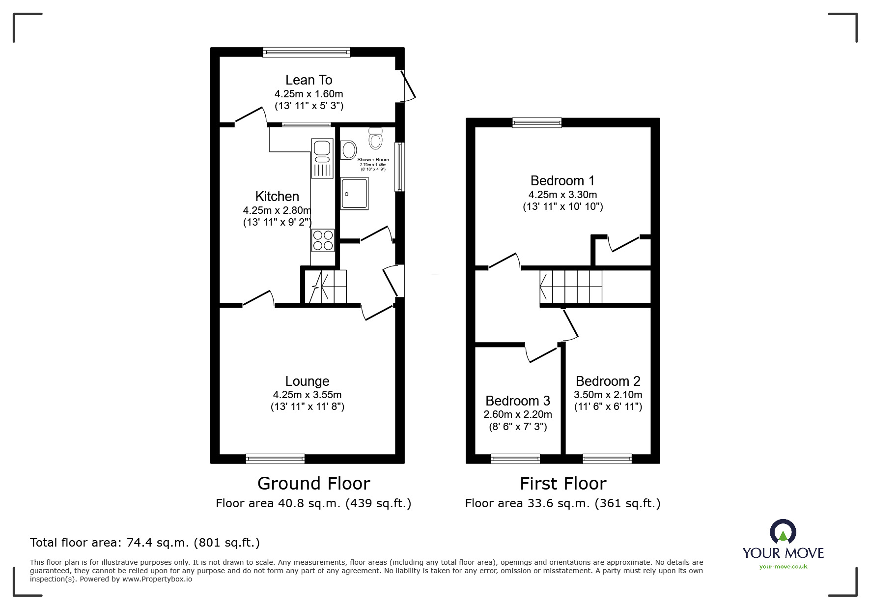 Floorplan of 3 bedroom Semi Detached House to rent, Rooker Crescent, Wolverhampton, WV2