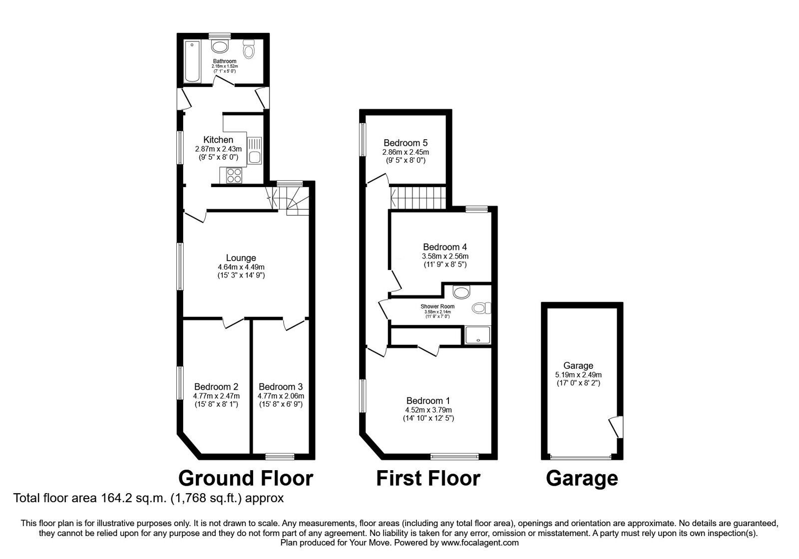 Floorplan of 5 bedroom End Terrace House for sale, Merridale Street West, Wolverhampton, WV3