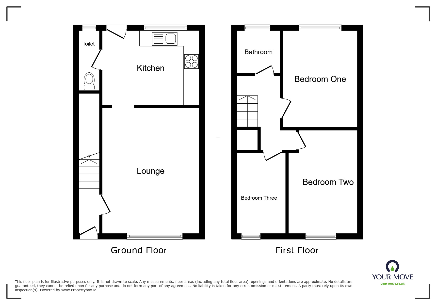 Floorplan of 3 bedroom Mid Terrace House to rent, First Avenue, Wolverhampton, West Midlands, WV10