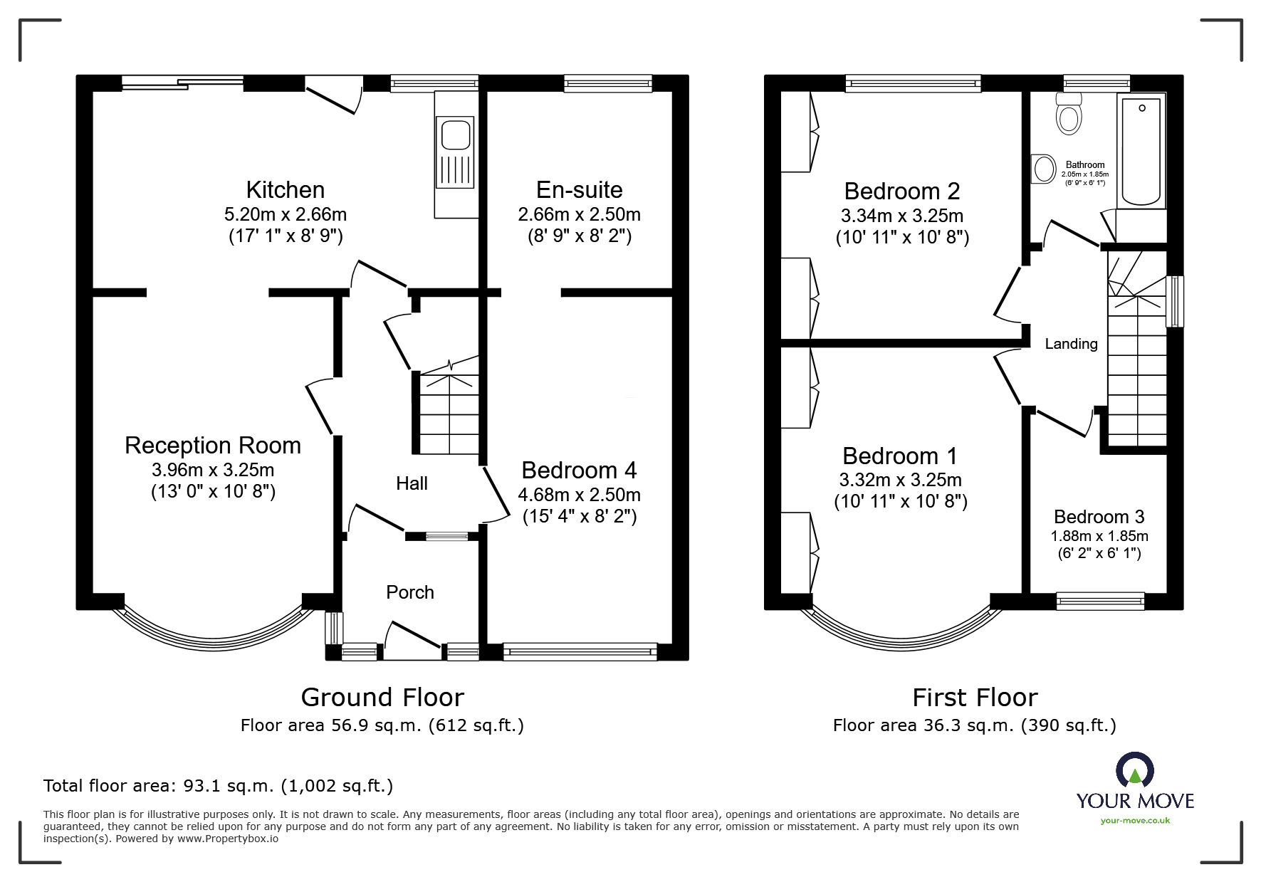 Floorplan of 4 bedroom Semi Detached House to rent, Romsey Road, Wolverhampton, West Midlands, WV10