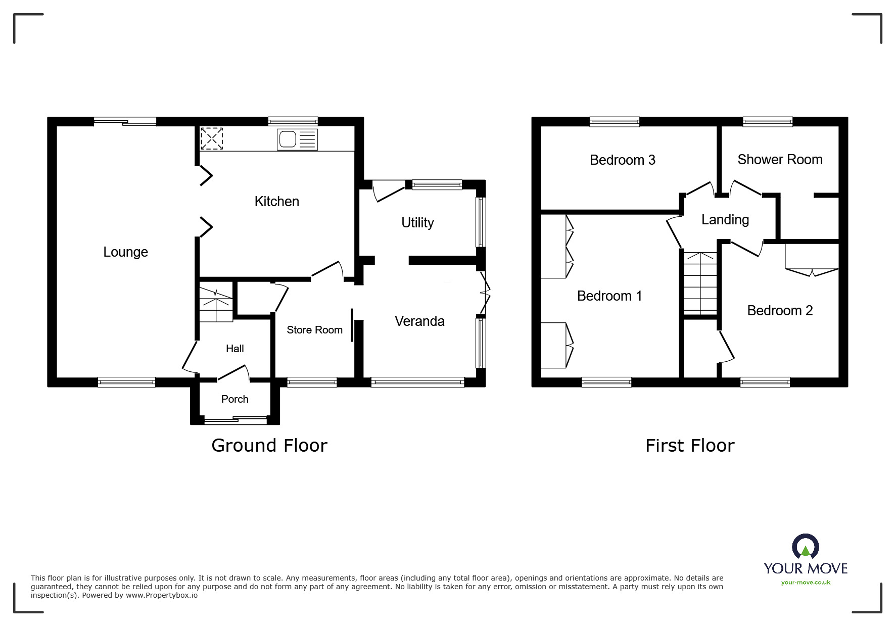 Floorplan of 3 bedroom End Terrace House to rent, Northwood Park Close, Wolverhampton, West Midlands, WV10
