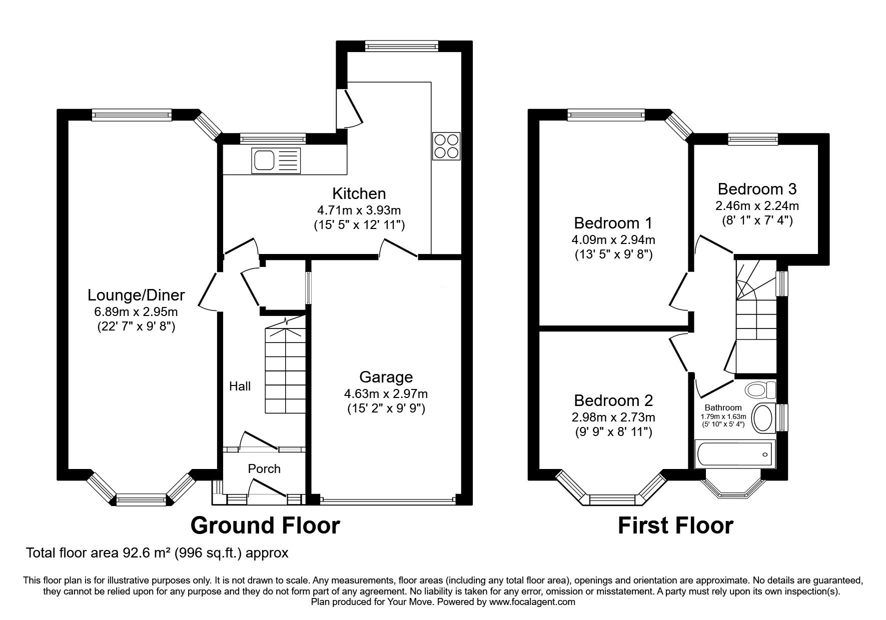 Floorplan of 3 bedroom Semi Detached House for sale, Harrowby Road, Wolverhampton, West Midlands, WV10