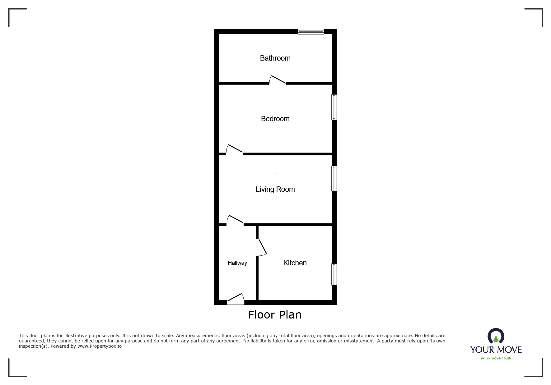 Floorplan of 1 bedroom  Flat to rent, Larches Lane, Wolverhampton, West Midlands, WV3
