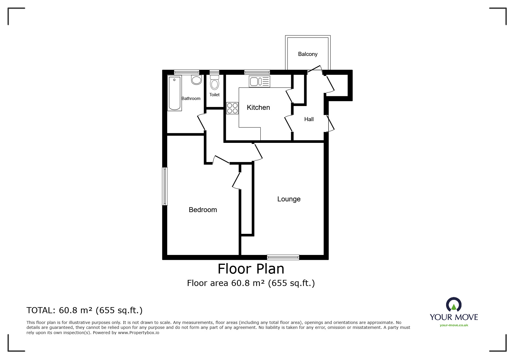 Floorplan of 1 bedroom  Flat to rent, Willenhall Road, Wolverhampton, West Midlands, WV1