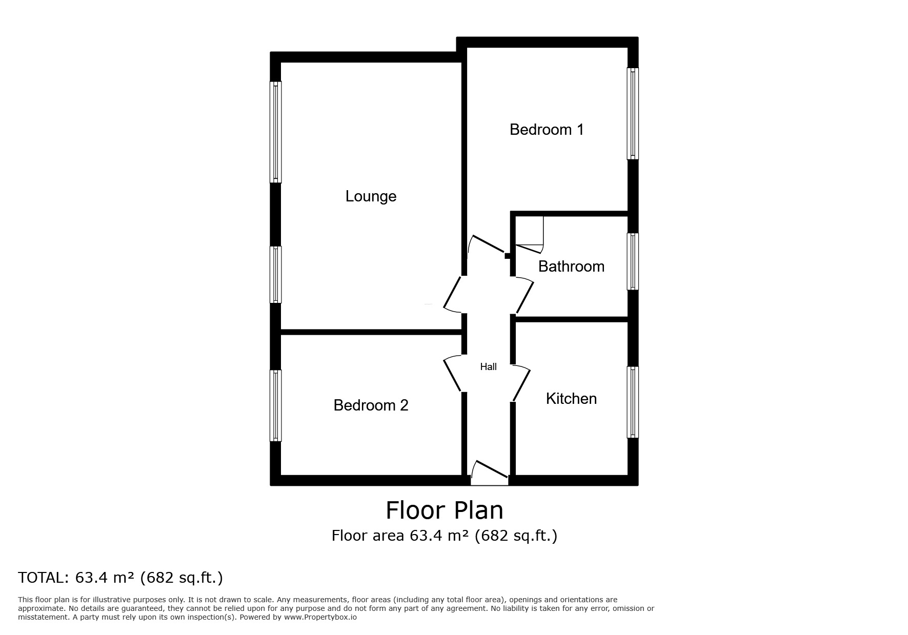 Floorplan of 2 bedroom  Flat to rent, Badger Drive, Wolverhampton, West Midlands, WV10