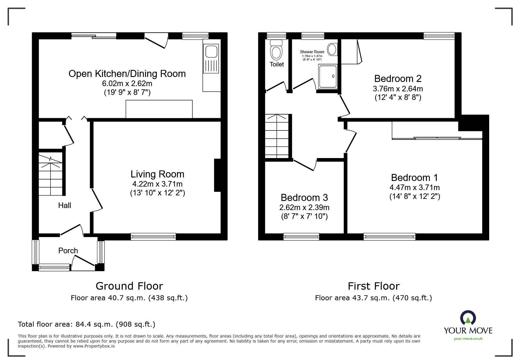 Floorplan of 3 bedroom End Terrace House for sale, Lower Street, Wolverhampton, West Midlands, WV6