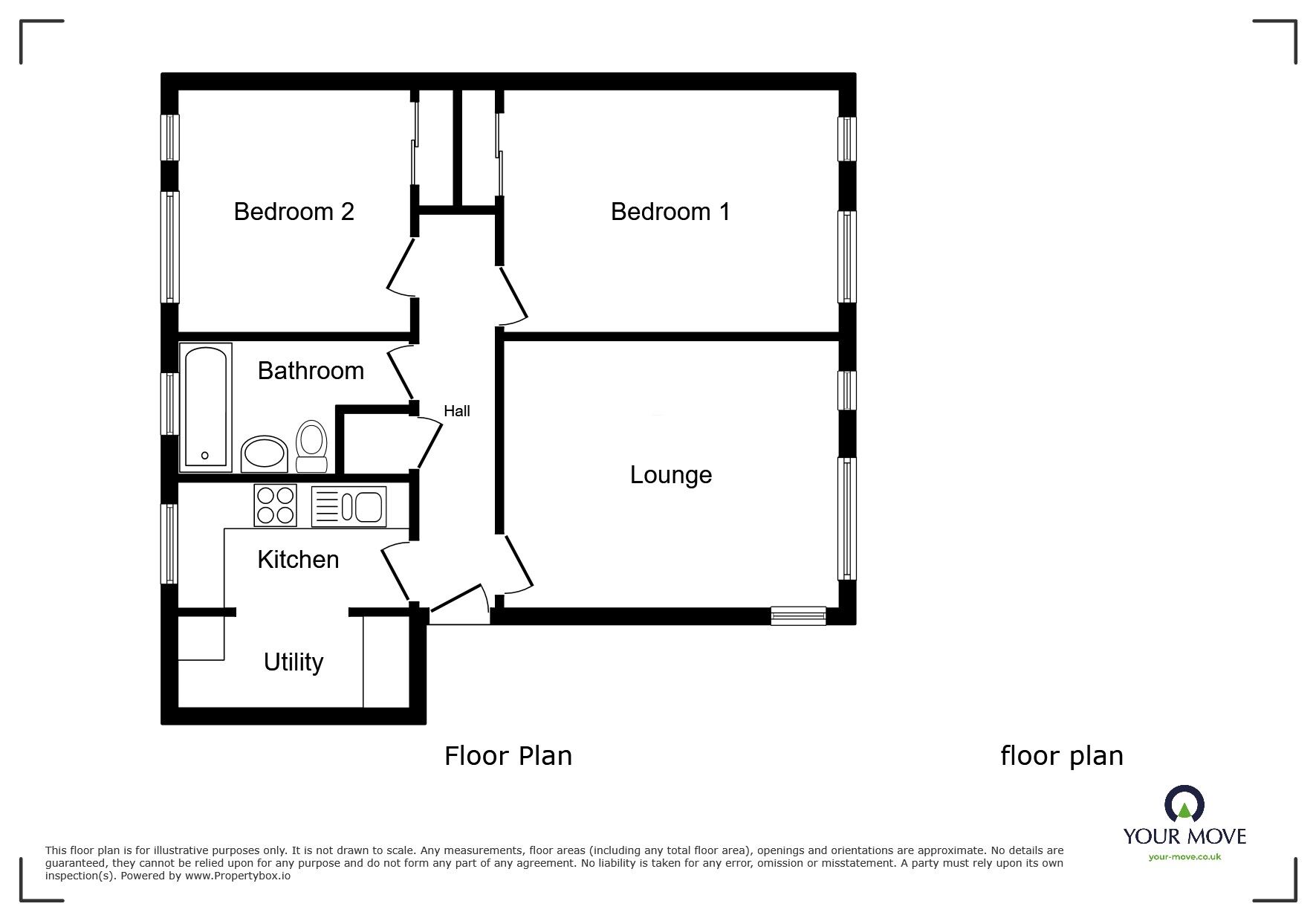 Floorplan of 2 bedroom  Flat to rent, The Lindens, Newbridge Crescent, West Midlands, WV6