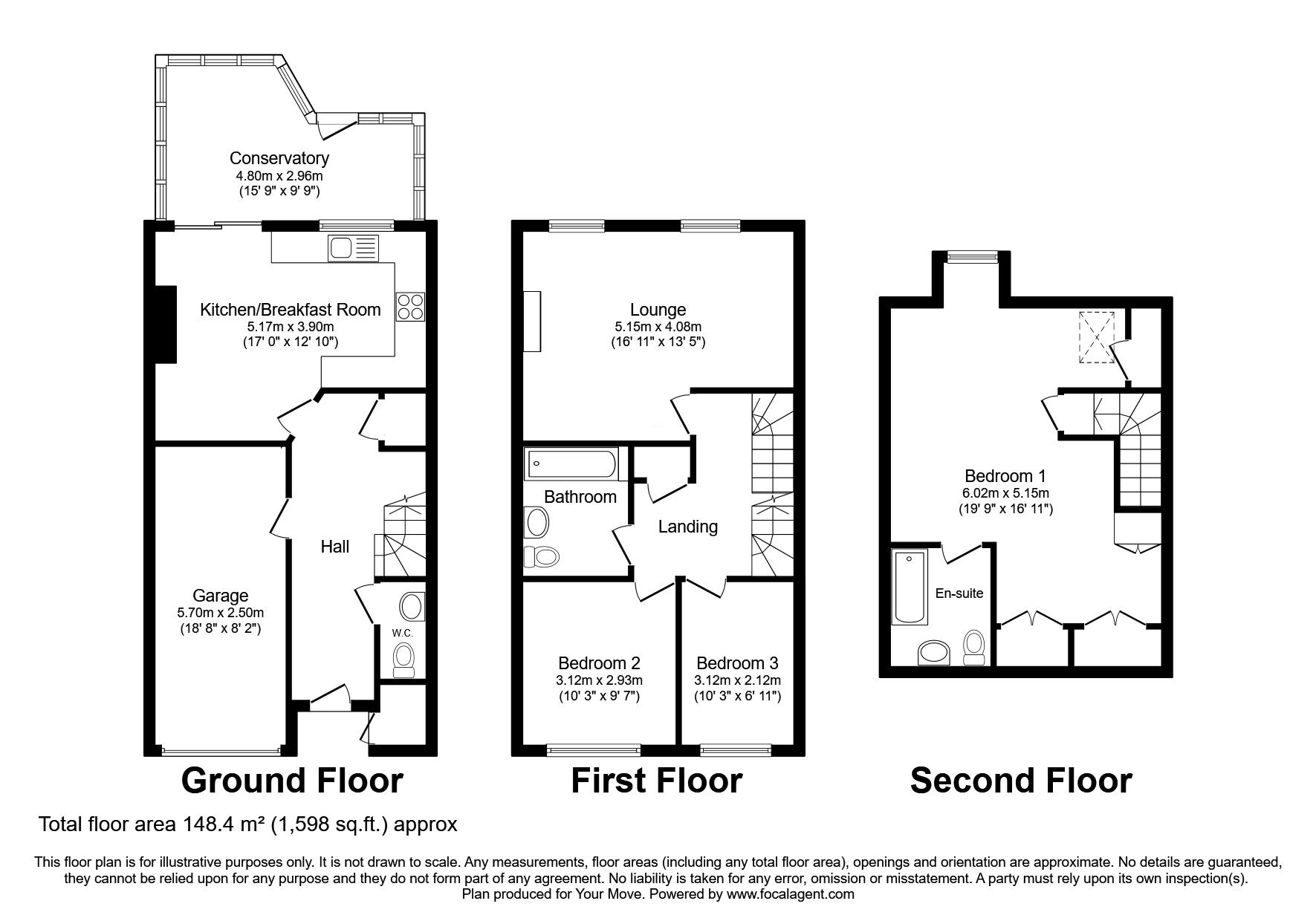 Floorplan of 3 bedroom Mid Terrace House for sale, Smallshire Close, Wednesfield, West Midlands, WV11