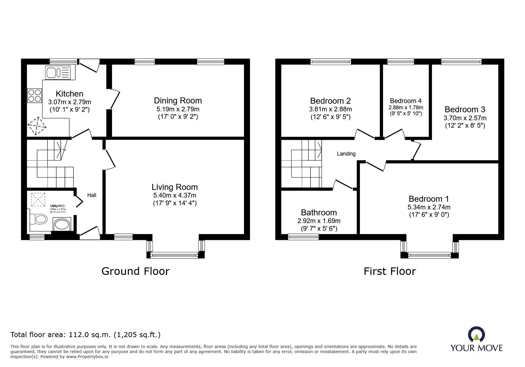 Floorplan of 4 bedroom Semi Detached House to rent, Blaydon Road, Wolverhampton, West Midlands, WV9
