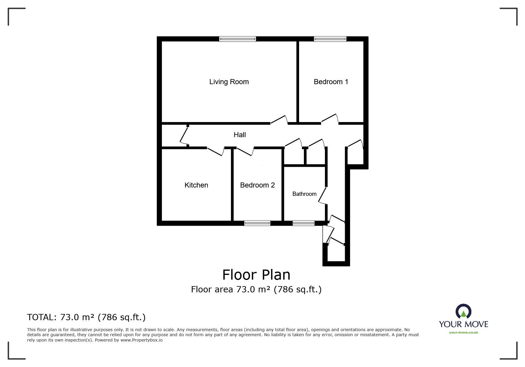Floorplan of 2 bedroom Flat to rent, Stowheath Lane, Wolverhampton, West Midlands, WV1