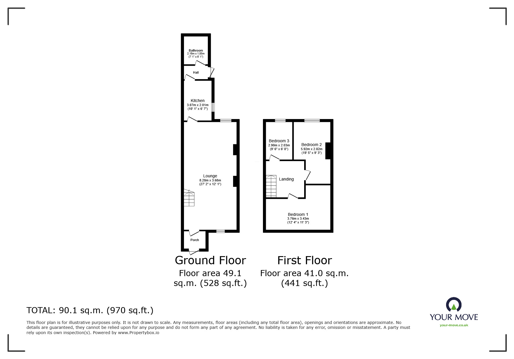 Floorplan of 3 bedroom Mid Terrace House for sale, Jeffcock Road, Wolverhampton, West Midlands, WV3