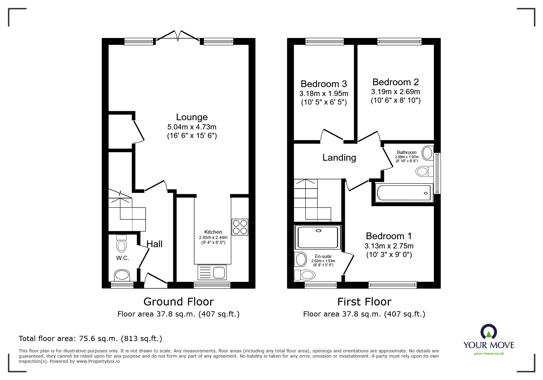 Floorplan of  Property to rent, Tilia Green, Hadley, Shropshire, TF1