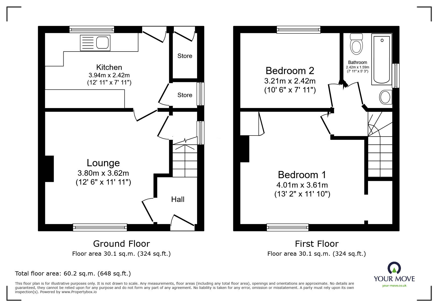 Floorplan of 2 bedroom Semi Detached House to rent, Windsor Road, Arleston, Shropshire, TF1