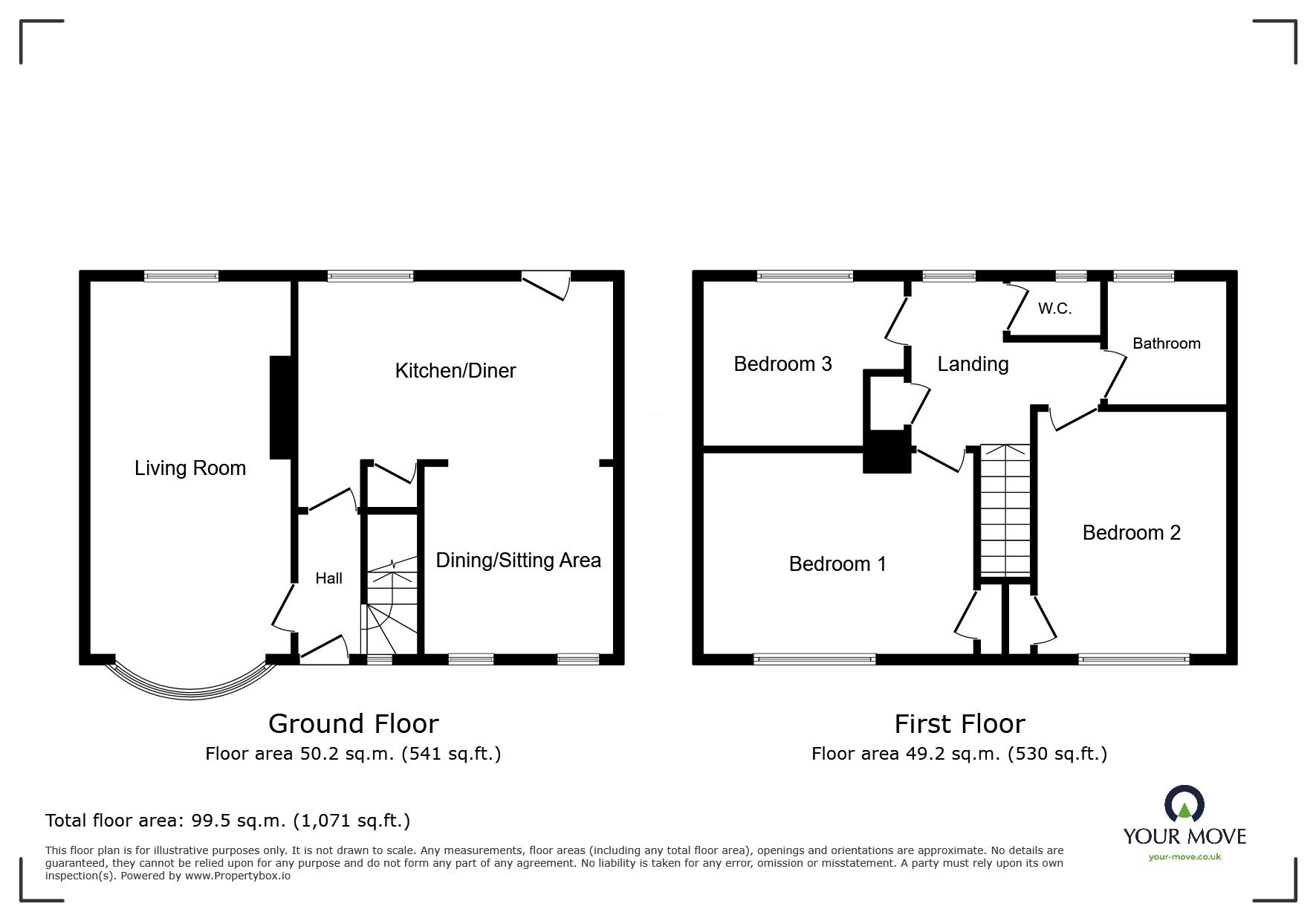 Floorplan of 3 bedroom End Terrace House to rent, Kemberton Road, Wolverhampton, West Midlands, WV3