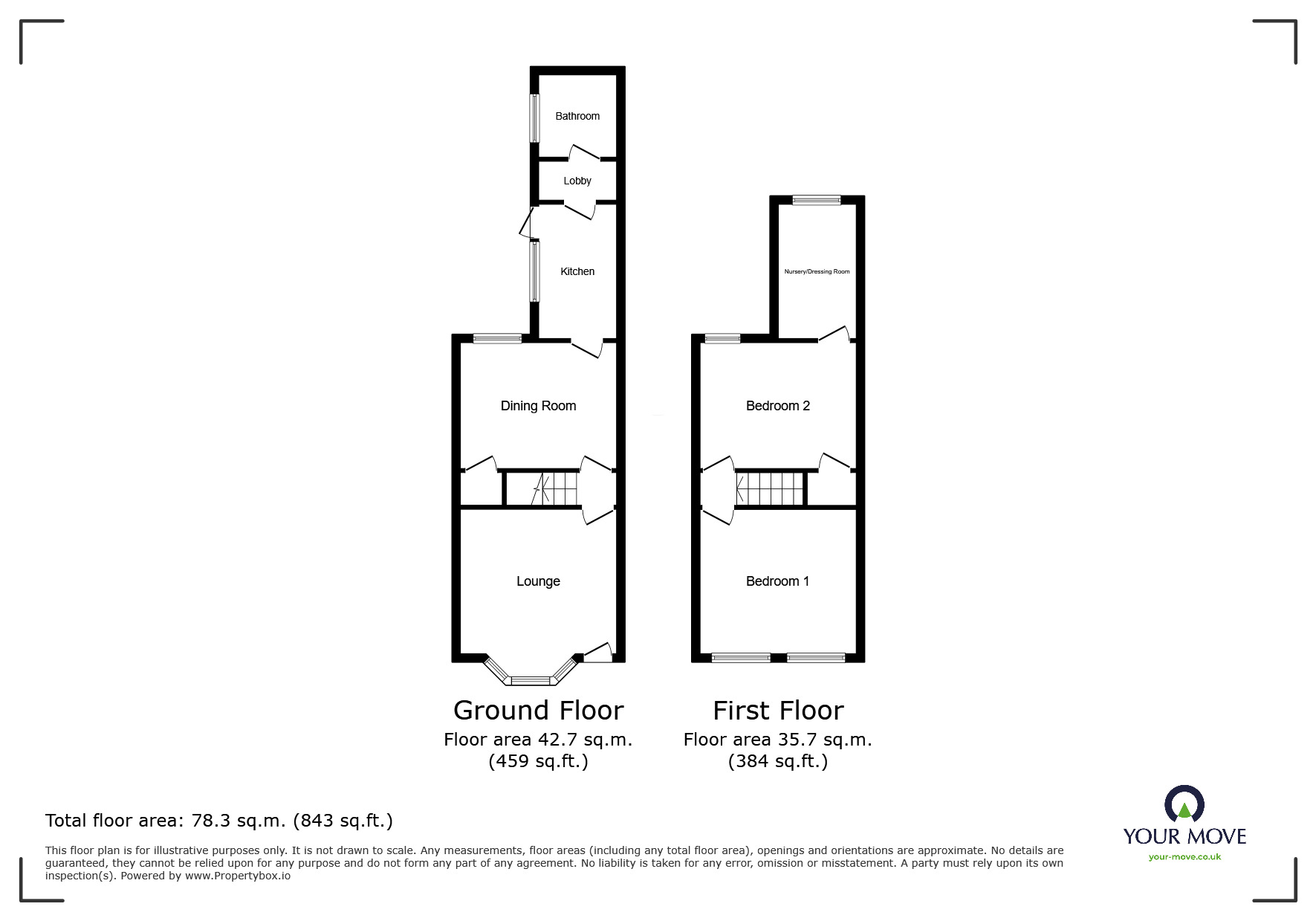 Floorplan of 2 bedroom Mid Terrace House to rent, Wood End Road, Wolverhampton, West Midlands, WV11