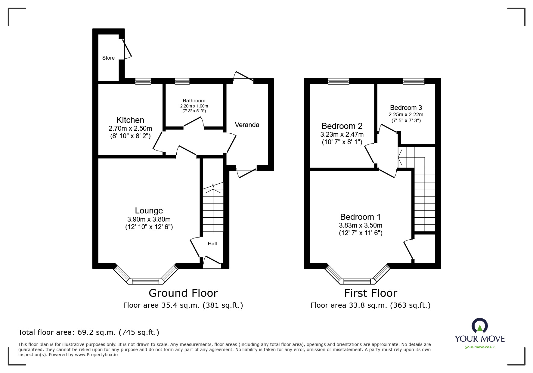 Floorplan of 3 bedroom Semi Detached House for sale, George Street, Ettingshall, West Midlands, WV2