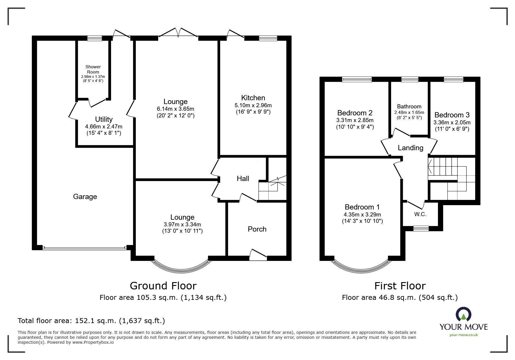 Floorplan of 3 bedroom Semi Detached House for sale, Goldthorn Hill, Wolverhampton, West Midlands, WV2