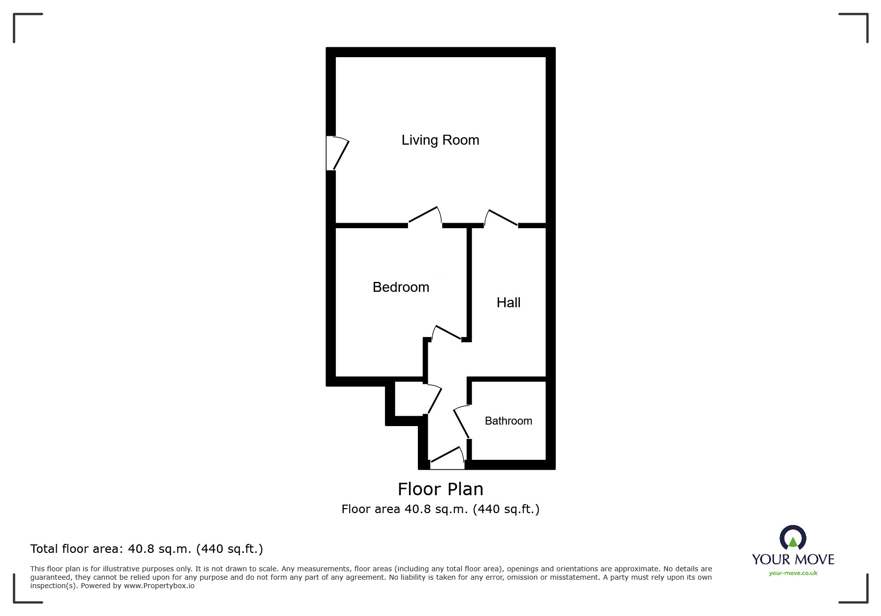 Floorplan of 1 bedroom  Flat to rent, Clarendon Street, Wolverhampton, West Midlands, WV3