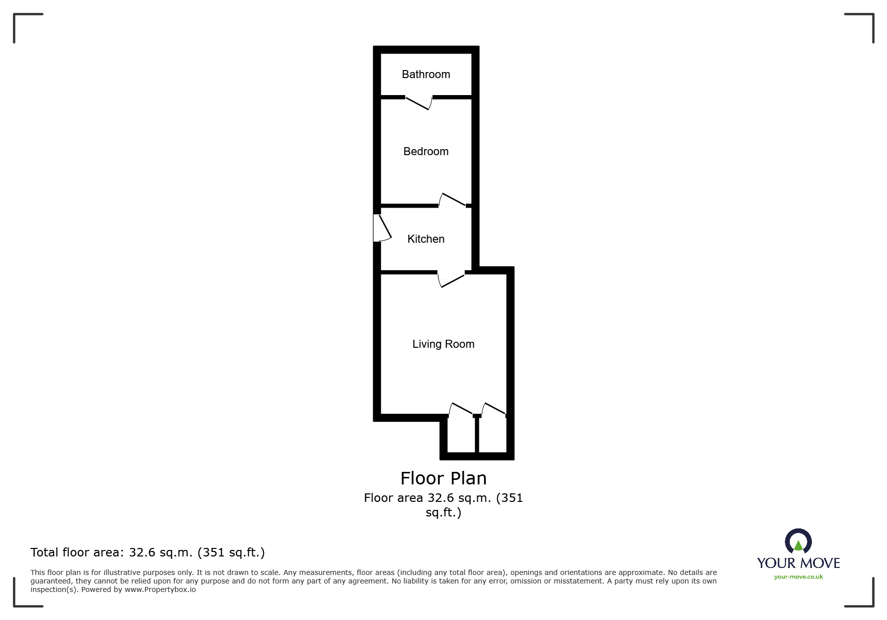 Floorplan of 1 bedroom  Flat to rent, Clarendon Street, Wolverhampton, West Midlands, WV3