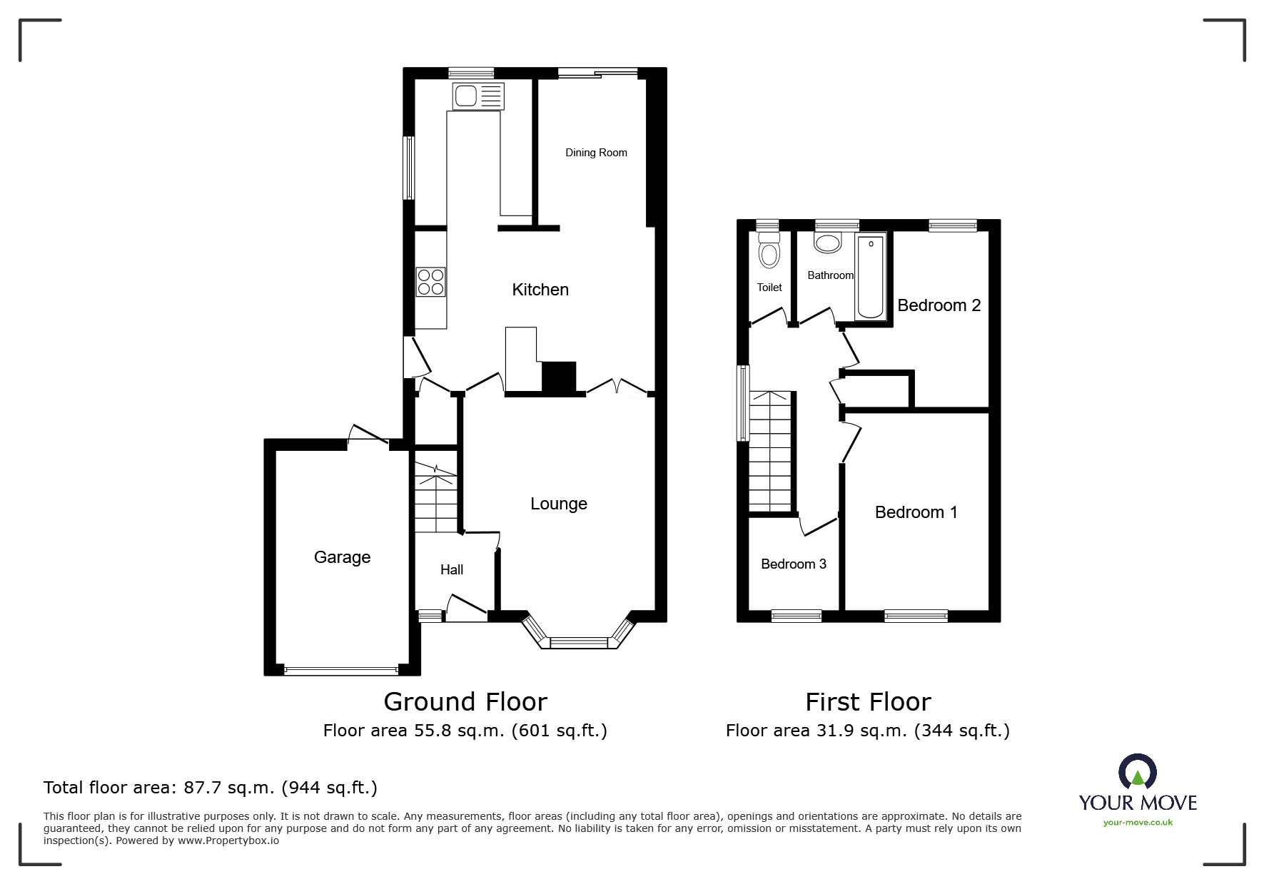 Floorplan of 3 bedroom Semi Detached House to rent, Cranmore Road, Wolverhampton, West Midlands, WV3