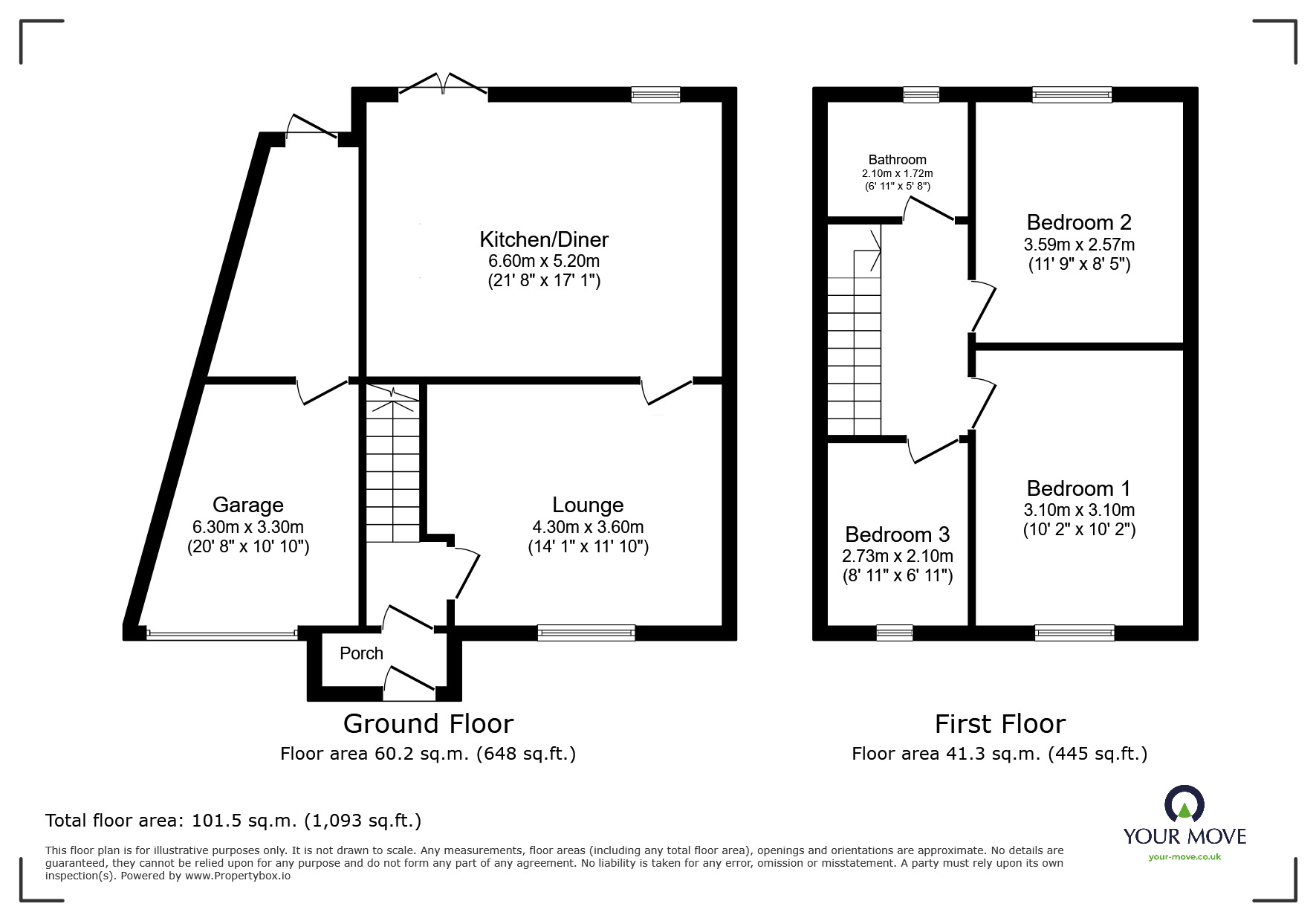 Floorplan of 3 bedroom Semi Detached House for sale, Springhill Road, Wolverhampton, West Midlands, WV11