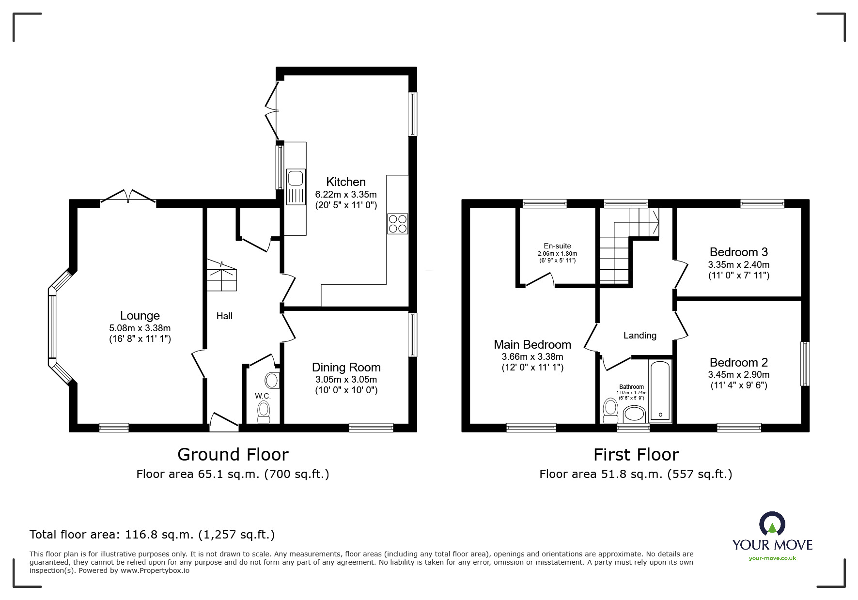 Floorplan of 3 bedroom Detached House to rent, The Nettlefolds, Hadley, Shropshire, TF1