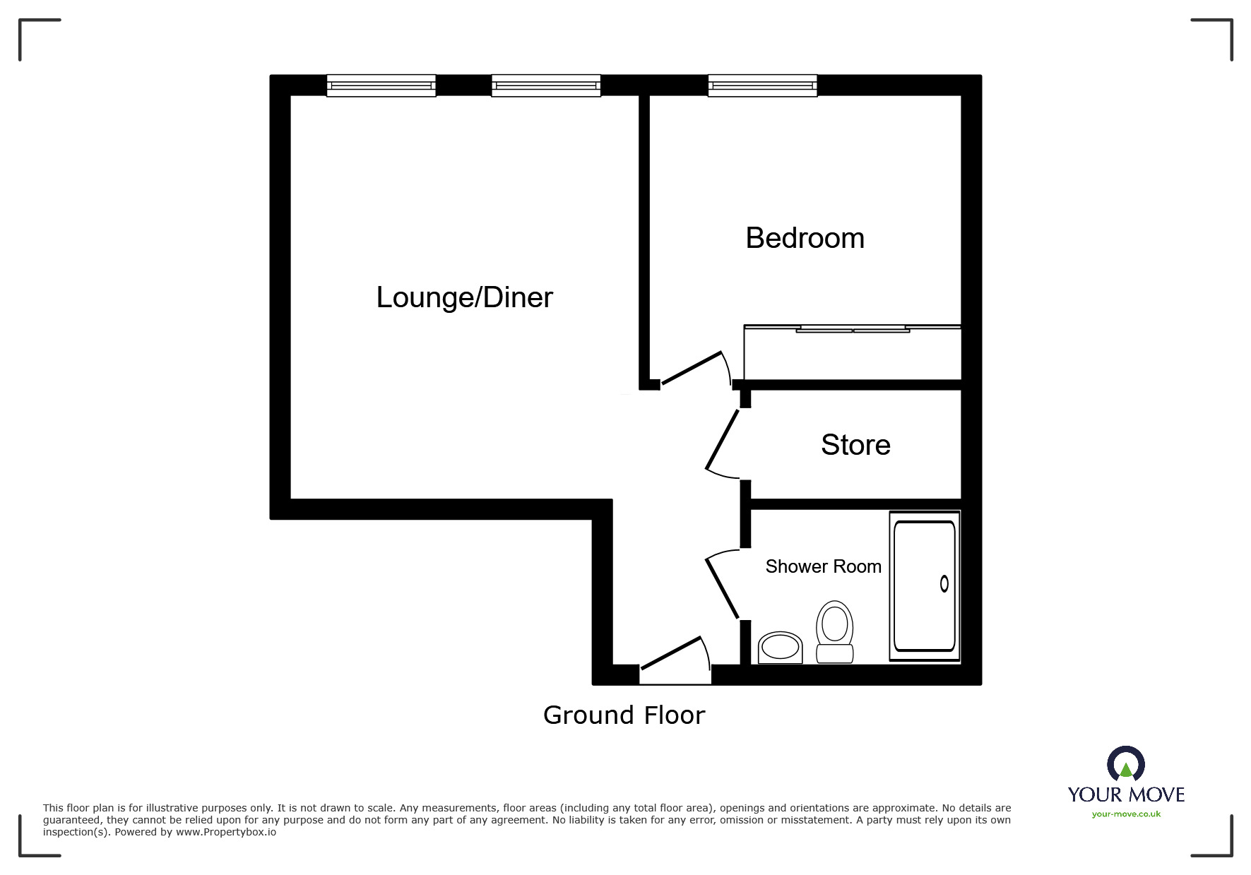 Floorplan of 1 bedroom Flat to rent, Edwards Road, Birmingham, West Midlands, B24