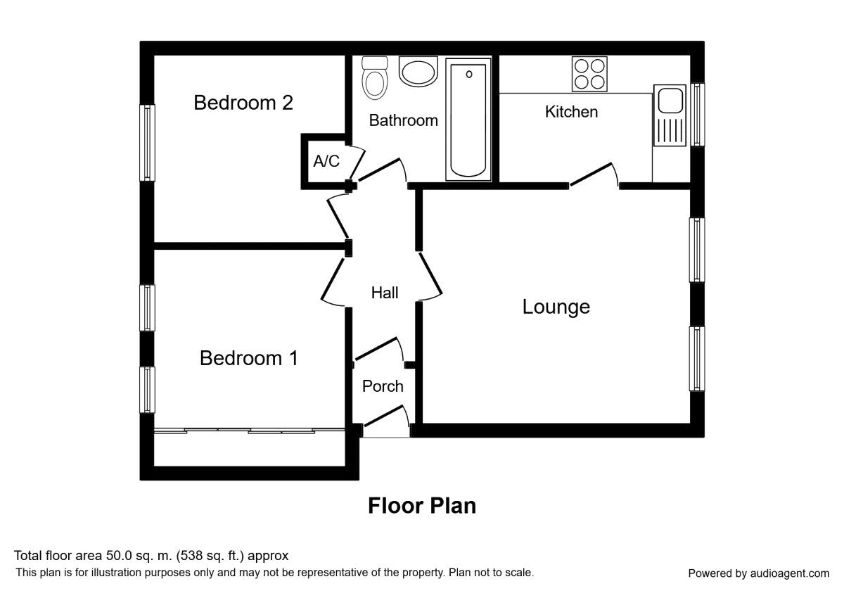 Floorplan of 2 bedroom Flat to rent, Nightingale Way, Apley, Shropshire, TF1