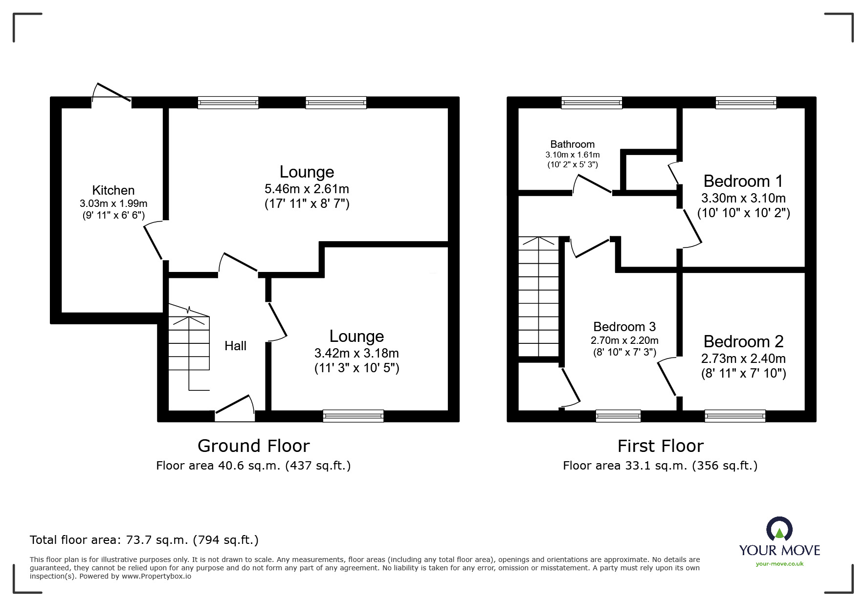 Floorplan of 3 bedroom Semi Detached House for sale, Rough Hills Road, Wolverhampton, West Midlands, WV2