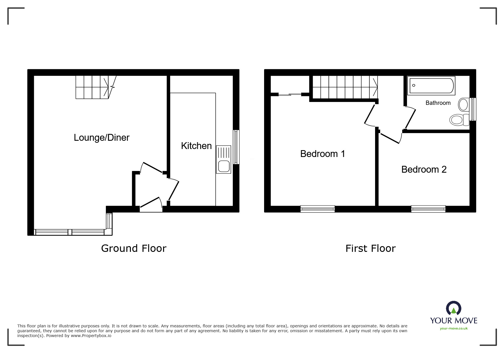 Floorplan of 2 bedroom Semi Detached House to rent, Orient Court, Gresley Close, Shropshire, TF7