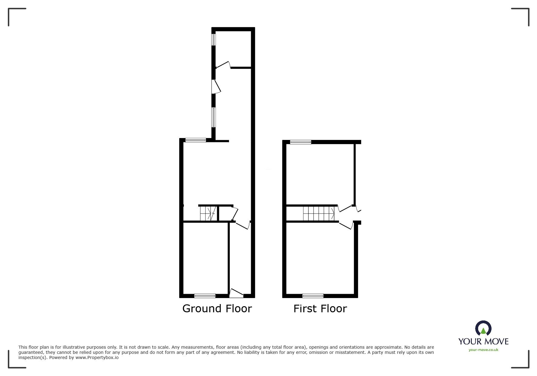 Floorplan of 2 bedroom Mid Terrace House to rent, Hart Road, Wolverhampton, West Midlands, WV11