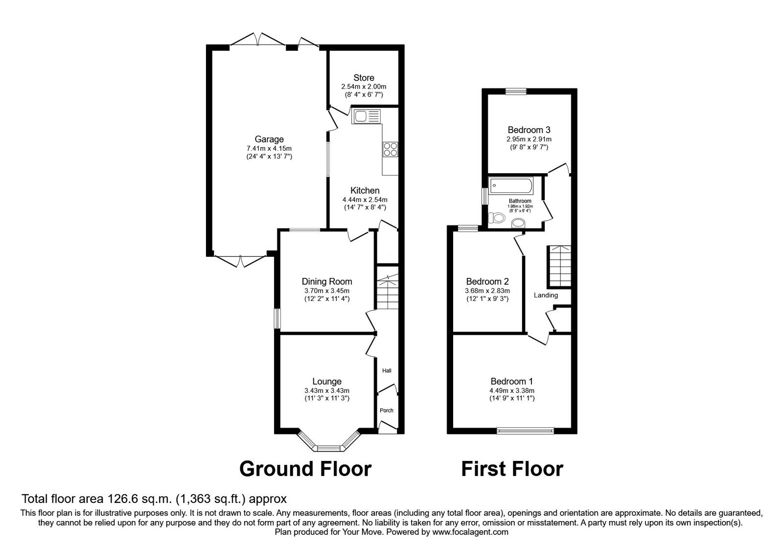 Floorplan of 3 bedroom Semi Detached House for sale, Showell Road, Wolverhampton, West Midlands, WV10