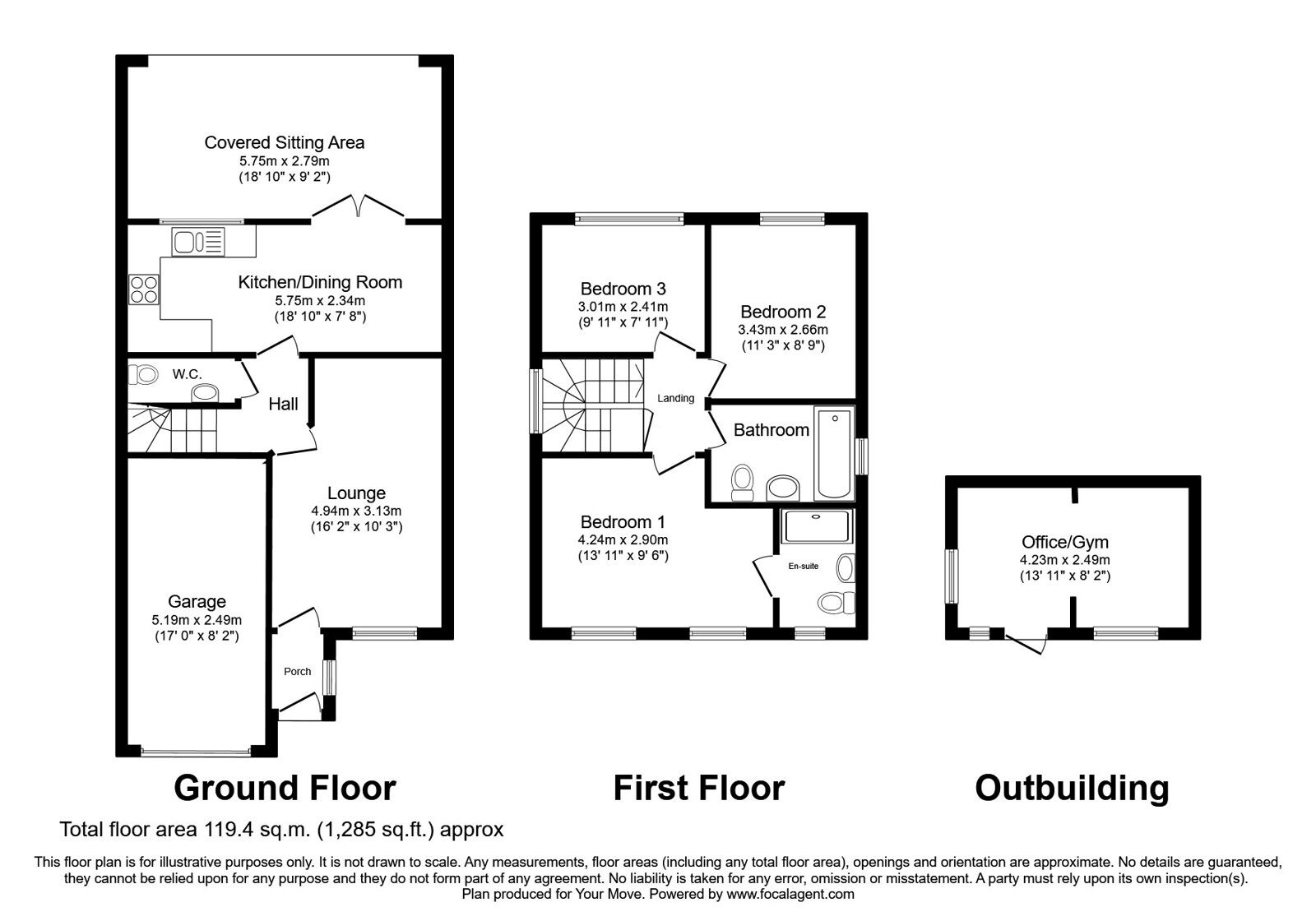 Floorplan of 3 bedroom Detached House for sale, Ward Street, Wolverhampton, West Midlands, WV2