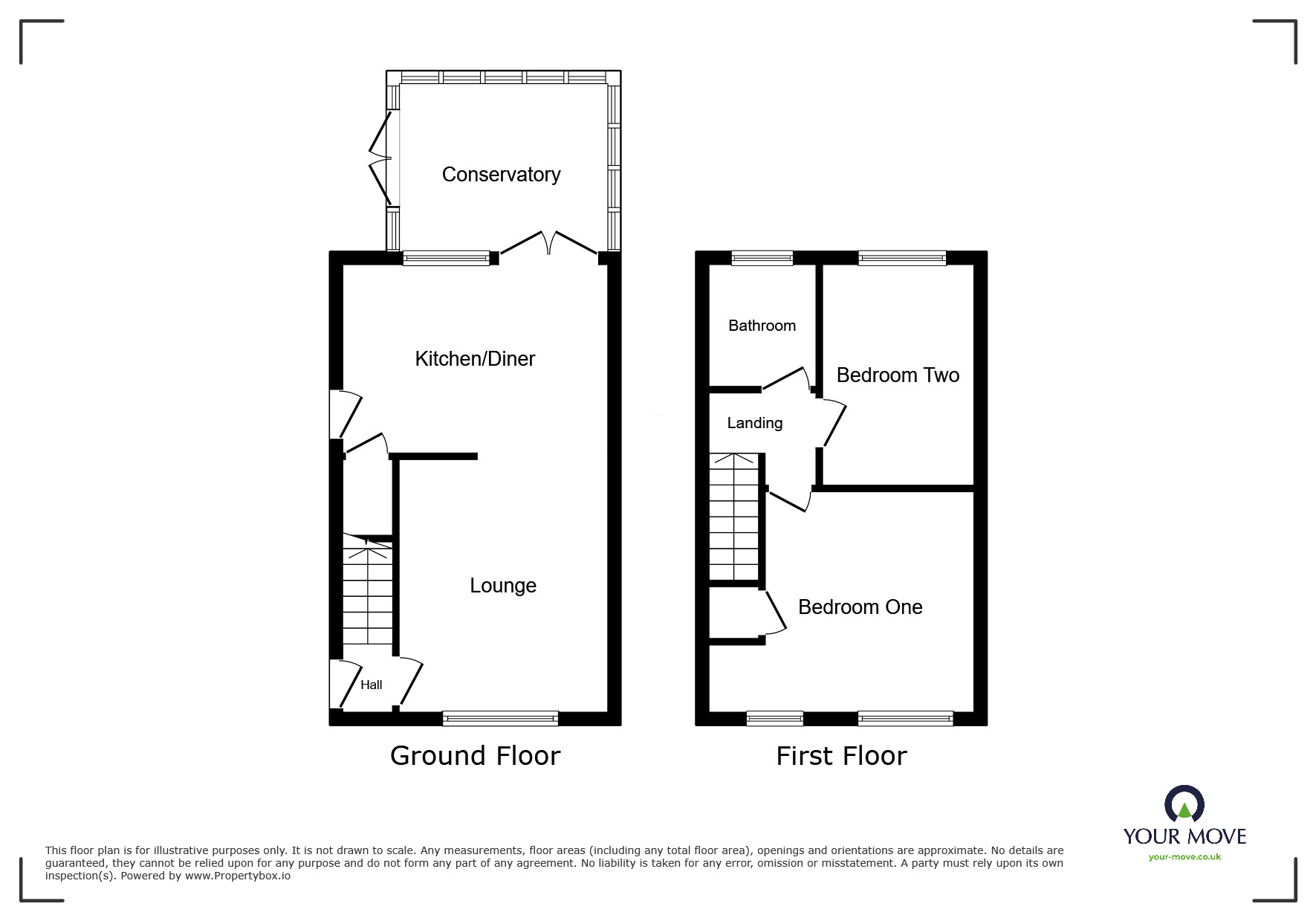 Floorplan of 2 bedroom Semi Detached House to rent, Kestrel Grove, Willenhall, West Midlands, WV12