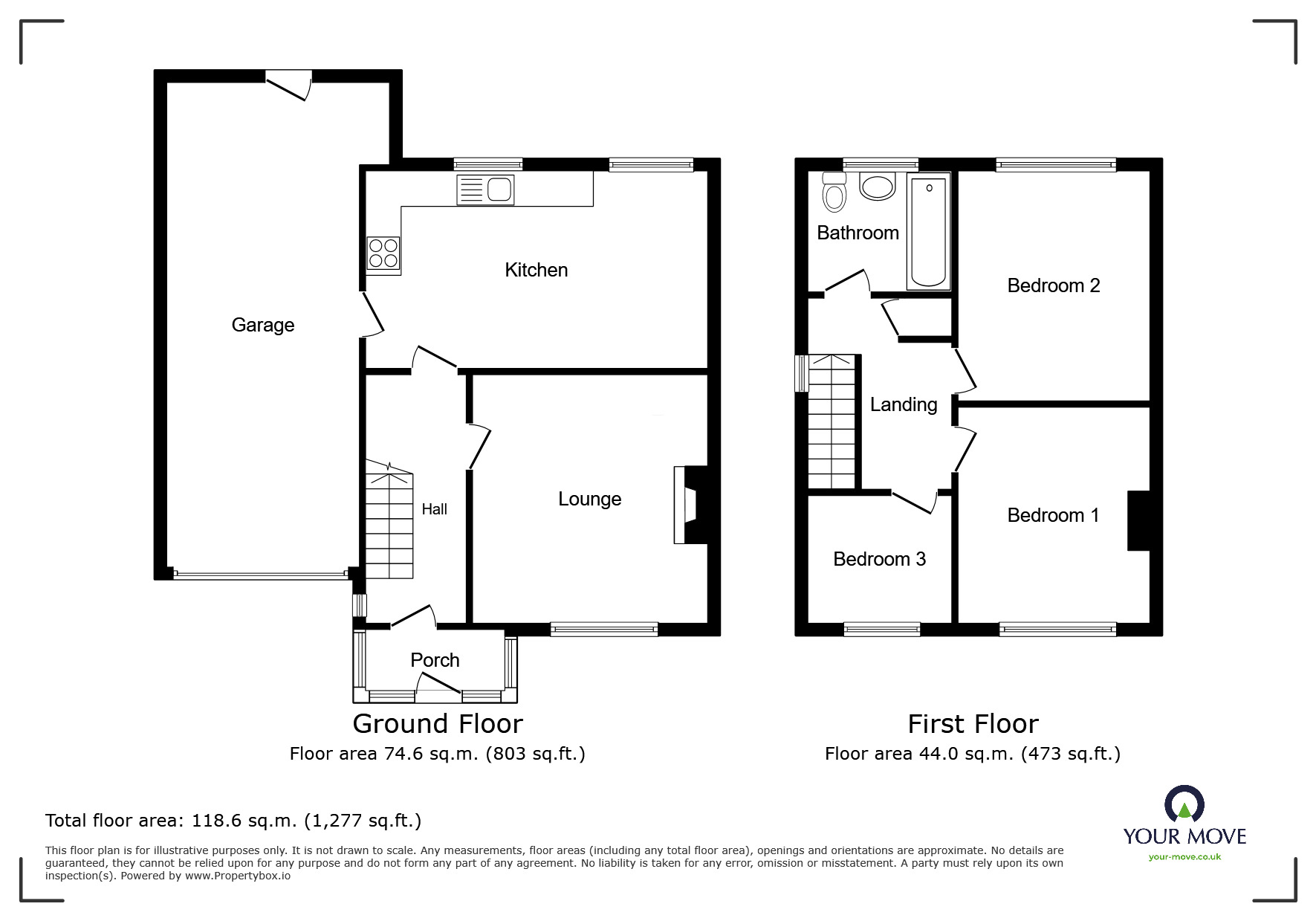 Floorplan of 3 bedroom Semi Detached House to rent, Riding Way, Willenhall, West Midlands, WV12