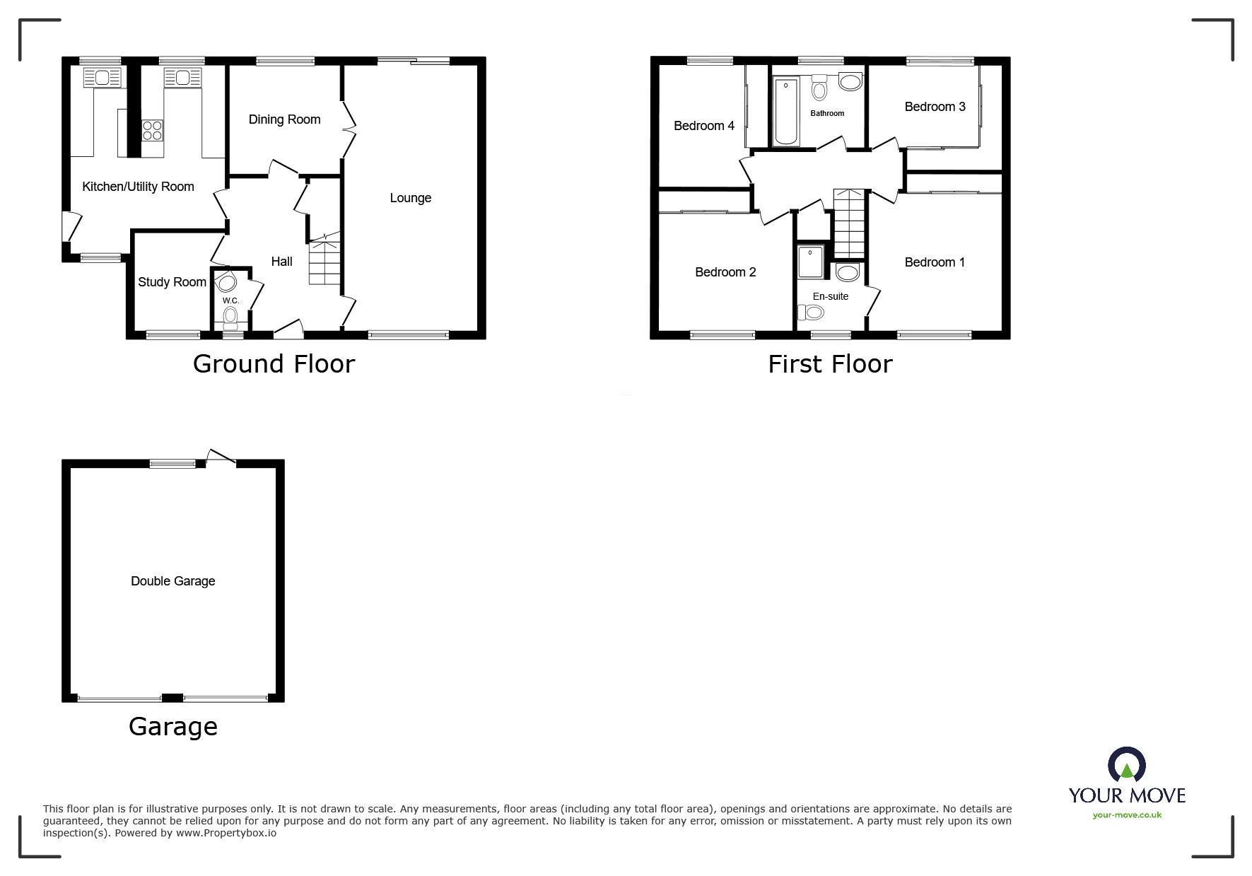 Floorplan of 4 bedroom Detached House to rent, Coniston Drive, Priorslee, Shropshire, TF2